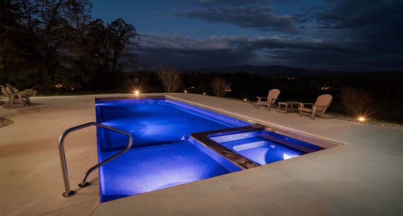 Latham Fiberglass Rectangular Shaped Pools Astoria