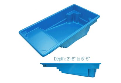 Latham Fiberglass Rectangular Shaped Pools Corinthian 14 
