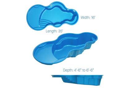 Latham Fiberglass Pool Shapes Axiom 16